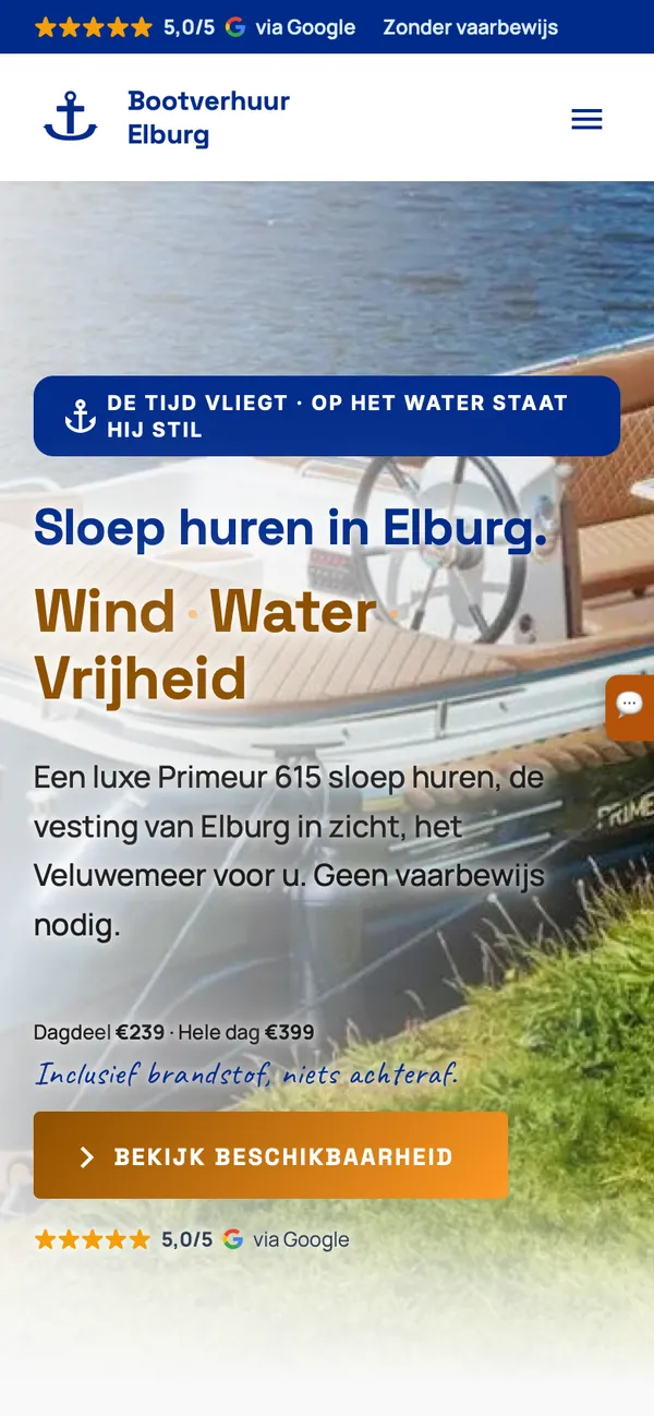 The same site on a phone.